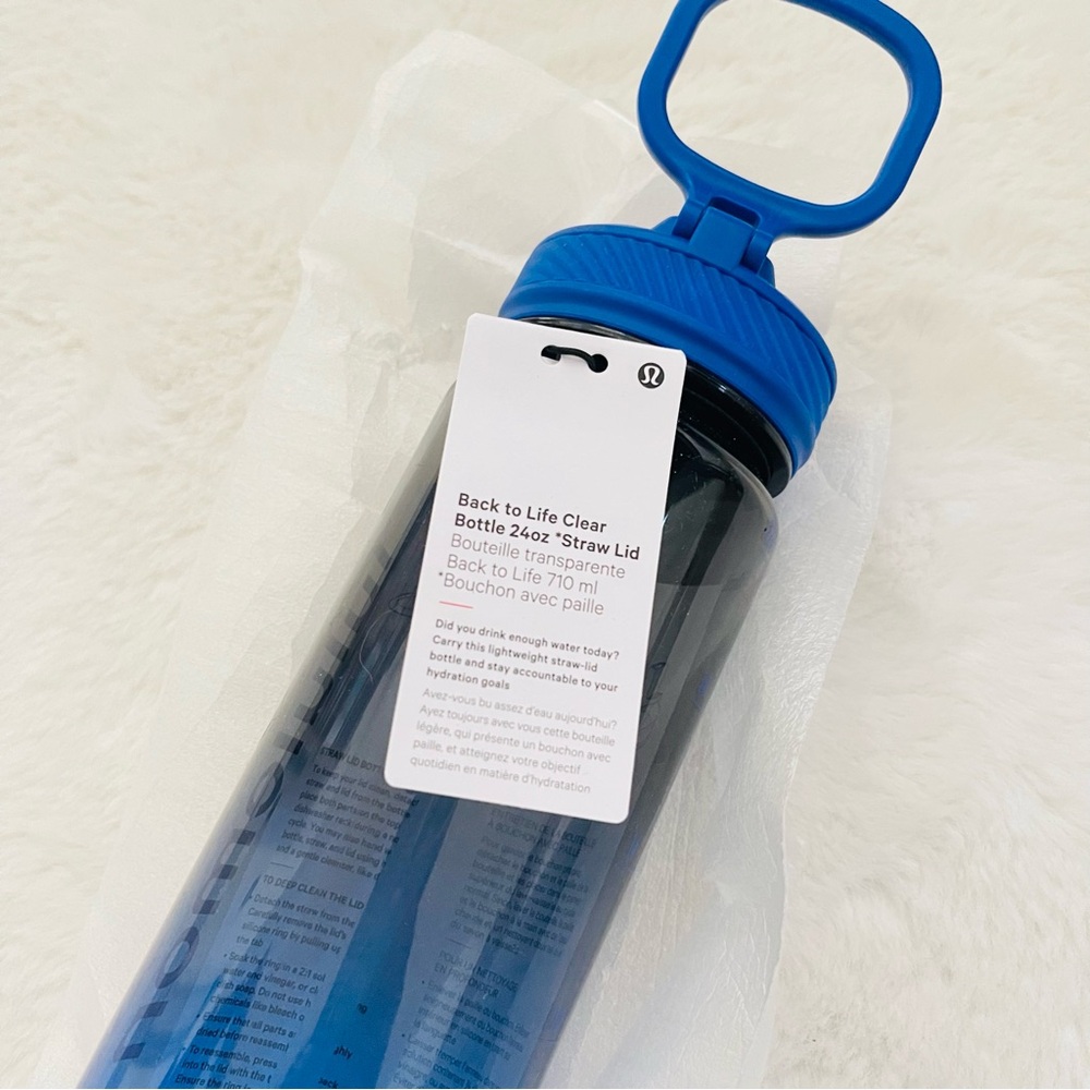 Lululemon Clear Blue Water Bottle 24oz - Picture 4 of 6